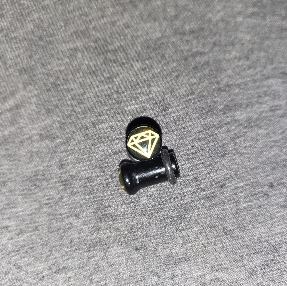 2 For $20! Diamond 2g plug earring